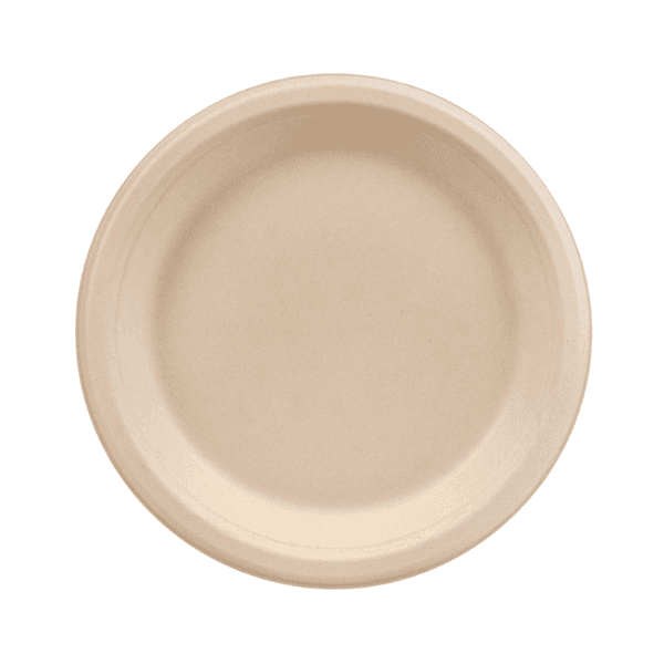 9″ Round Bagasse Plate