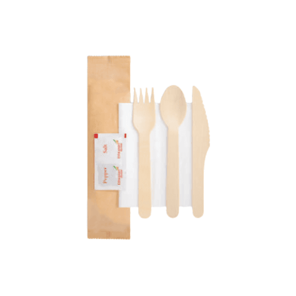 Wooden cutlery set